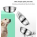 Zayin Dog Bowl, Stainless Steel Pet Bowls Set of 2, Non Spill Water Dog Bowl for Small Dog and Cat, Replacement Kitten Food Bowls (14cm/5.6in)